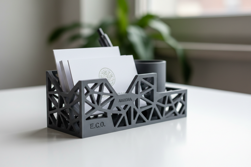 3D Printed Business Card Holder — Personalised Desk & Reception Organiser