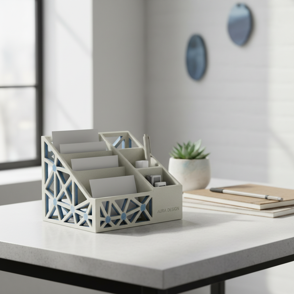 3D Printed Business Card Holder — Personalised Desk & Reception Organiser