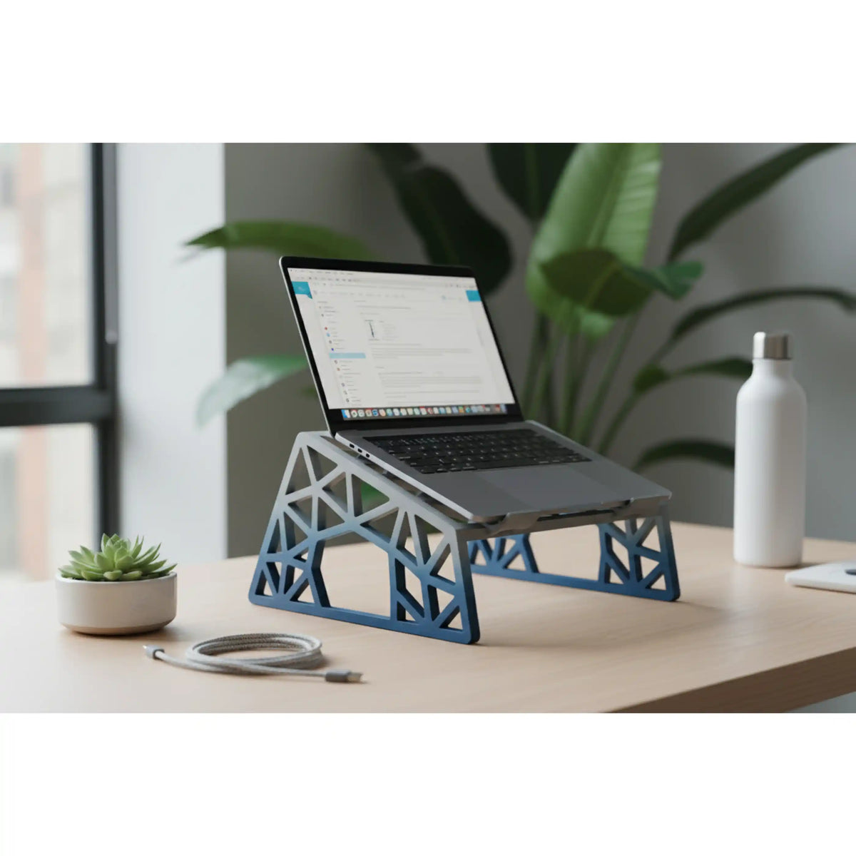 3D Printed Laptop Stand — Ergonomic Desk Riser for Remote Work