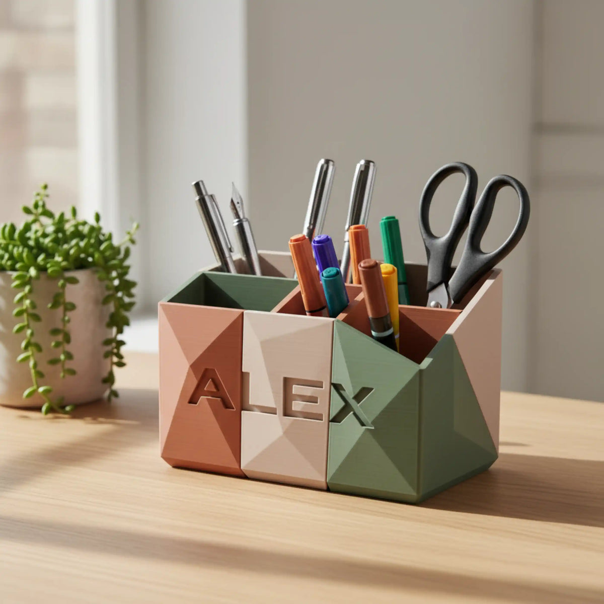 3D Printed Pen Holder — Personalised Desk Organiser for Home & Office