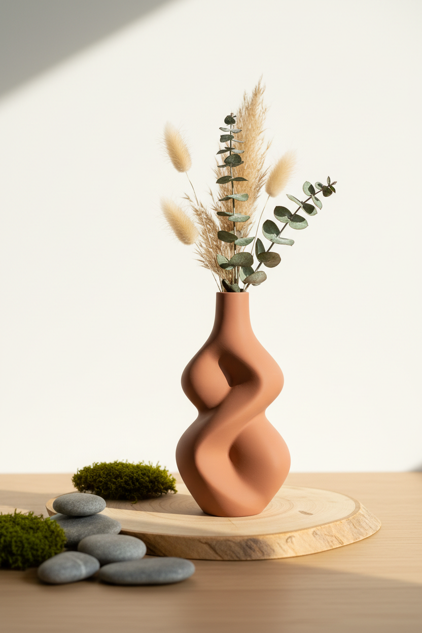 3D Printed Vase — Sustainable Personalised Home Decor & Botanical Living