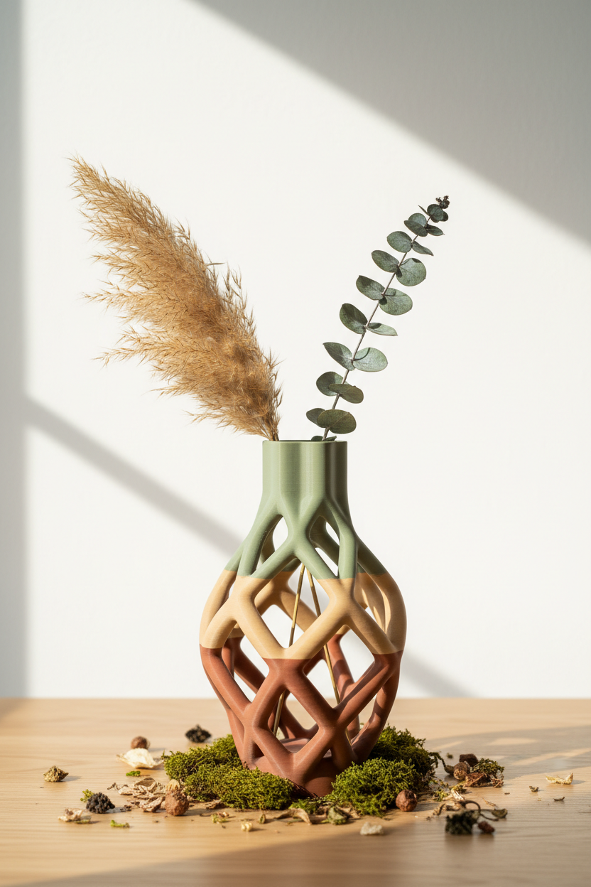 3D Printed Vase — Sustainable Personalised Home Decor & Botanical Living