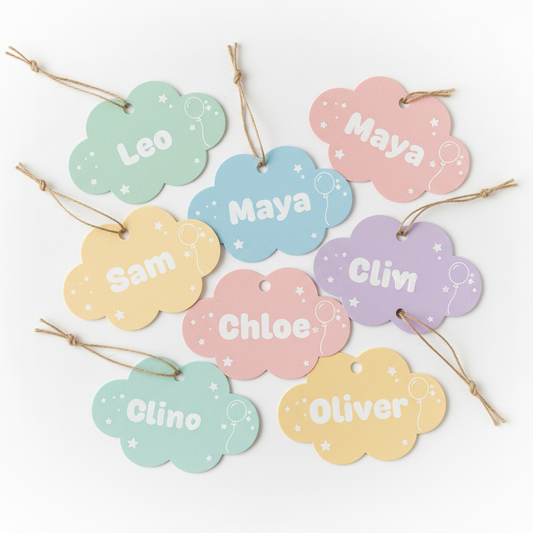 Kids Birthday Name Tag Set