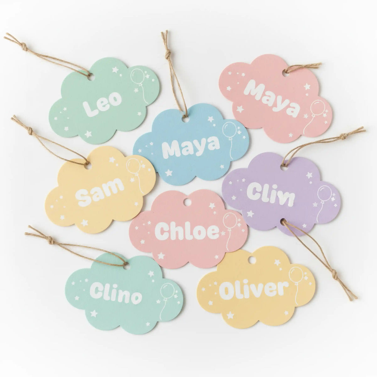 Custom Kids Birthday Name Tags — Personalised Set of 20 | Eco Recycled Card | Party & School Events