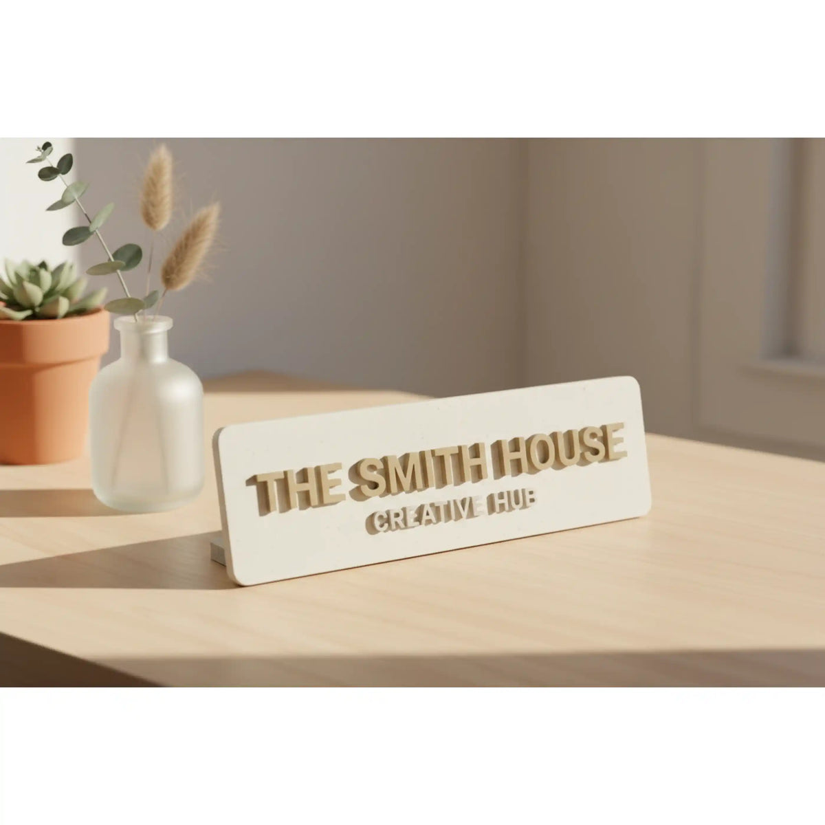 Personalised 3D Printed Name Plate — Custom Home & Office Sign