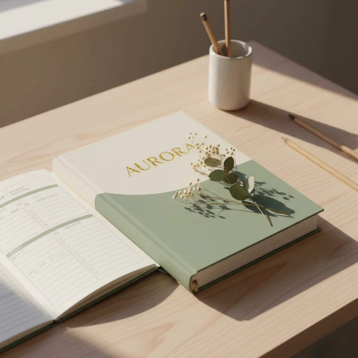 Personalised Wellness Journal — Custom Cover | Mindful Daily Planner & Gratitude Journal